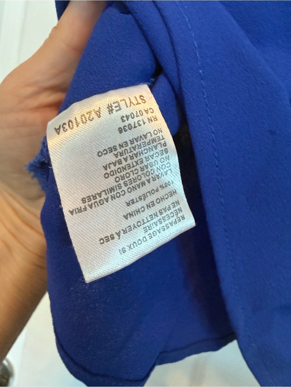 💙 Paper Crane Royal Blue Spaghetti Strap Cami Tank Top Size Medium Summer - Picture 6 of 7